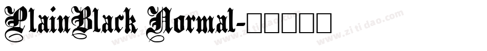 PlainBlack Normal字体转换